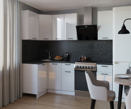 Кухня «Белый глянец арт. 15 - 1200х1800»