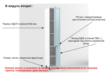 Пенал 2 двери Прованс 2 
