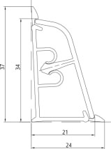 Плинтус для столешниц LB 37